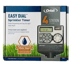 Orbit Easy Dial Sprinkler Timer 4 Station Easy Dial 28964‎ Simple Programming